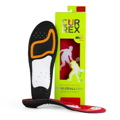Image de CURREX PICKLEBALLPRO Semelles intérieures pour chaussures de pickleball Inserts soutien la voûte plantaire avec surface super adhérente et rembourrage du talon qualité supérieure, aident à