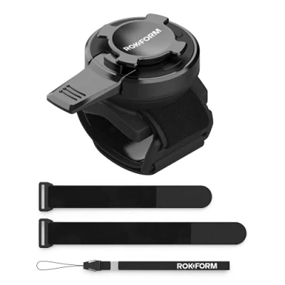 Image de Rokform Support de téléphone Universel pour vélo, s&#039;adapte à n&#039;importe Quel Guidon vélo ou potence mesurant 2,2 cm 5,7 cm, Fonctionne avec Tous Les étuis Twist Lock Adaptateur