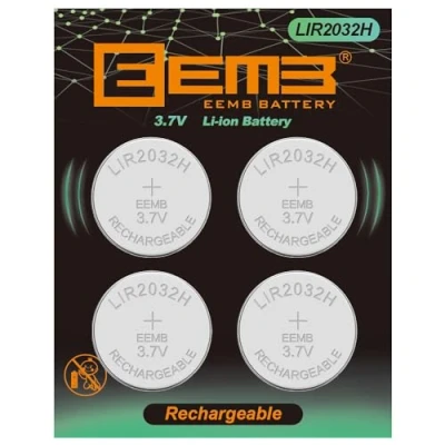 Image de EEMB LIR2032H Batterie Rechargeable avec 4 Piles Bouton Lithium ION 3,7 V 70 mAh pouvant remplacer ML2032 pour Montre Porte clés à Distance de Voiture (4)