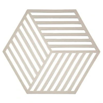 Image de Zone Denmark Trivet Hexagon Warm Grey 16 x 14 cm