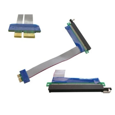 Image de Nappe d&#039;extension type riser pour port PCI Express x1 vers PCIe x16 longueur 190mm