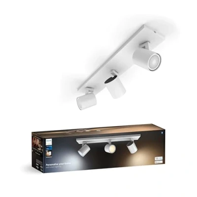 Image de Philips Hue Runner Spot LED, 3 lampes, interrupteur à variateur, blanc