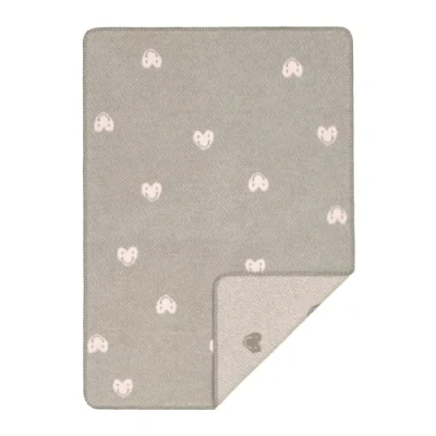 Image de LÄSSIG Couverture en tricot pour bébé douillette tissée 100% coton bio GOTS/Woven Blanket Heart grey/soft rose