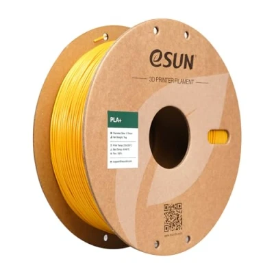 Image de eSUN PLA+ Filament 1.75mm, Renforcé Ténacité Imprimante 3D PLA Plus, Précision Dimensionnelle +/ 0.03mm, 1KG Bobine (2.2 LBS) d&#039;impression pour 3D, Jaune