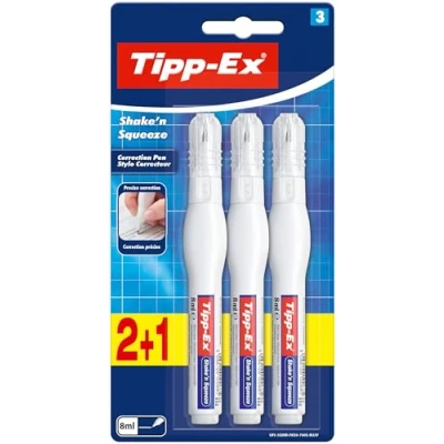 Image de Tipp Ex Shake N&#039; Squeeze Stylo Correcteur Offre Spéciale 2+1 Gratuit (8 ml)