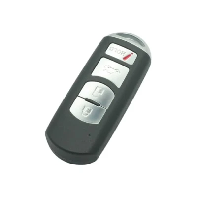 Image de BROVACS Coque de clé rechange + vierge non découpée compatible avec Mazda 4 boutons Smart Keyless Entrée à distance bouton Hold PG535E