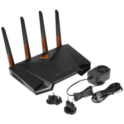 Image de ASUS TUF AX4200 routeur sans fil Gigabit Ethernet Bi bande (2,4 GHz / 5 GHz) Noir Neuf