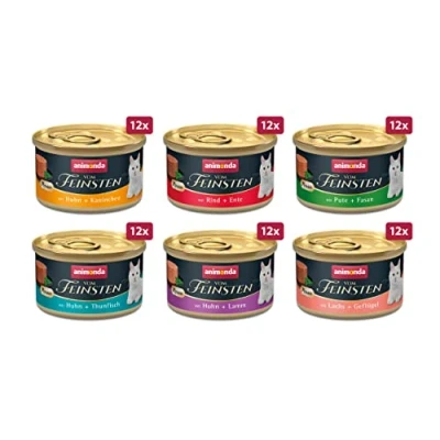 Image de de la Plus Fine Mousse Nourriture Humide (72 x 85 g), pour Chat sans céréales ni Sucre d&#039;animonda, ingrédients Frais et charnus