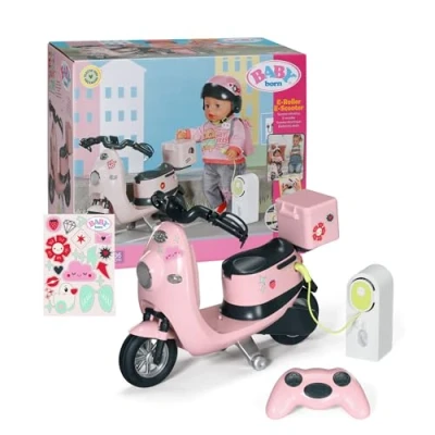 Image de BABY born E Scooter, Scooter télécommandé avec Station de Recharge pour Jeu rôle, poupées 43 cm, 835920 Zapf Creation