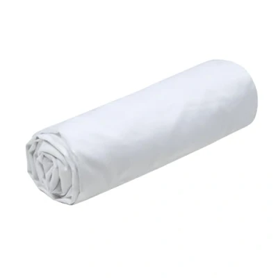 Image de STOF Drap Housse Taille 160x200 cm Grand Bonnet 30 Qualité Percale de Coton 100% certifié Oeko Tex Couleur Blanc Modèle Elysée Linge lit pour Maison Doux et Confortable