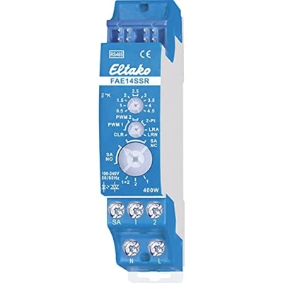 Image de Eltako Actionneur de Bus RS485 FAE14SSR Commande Chauffage/Refroidissement pour 2 Zones avec Relais Statique