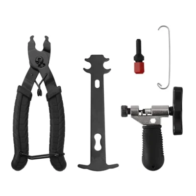 Image de Jesustree Kit d&#039;outils de Chaîne Vélo, Lien Vélo Pince, Outil Dérive Chaîne, Chain Checker Wear Indicator Tool Opener Closer Remover Réparation Universel pour 7 8 9 10 11 12 Vitesses