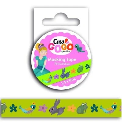 Image de Toga CDZ07 Princesse Bande Masking Tape Washi Multicolore 1.5 x 1000 0.2 cm