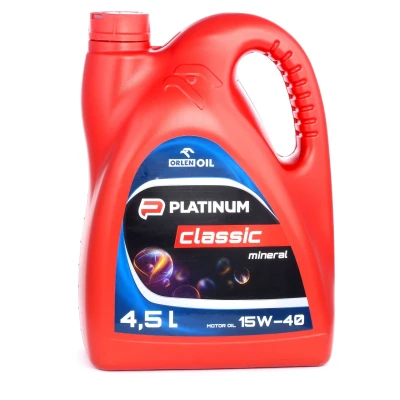 Image de Orlen Platinum Classic MINERAL 15W 40 4I Huile moteur QFS411B60 MERCEDES BENZ: Classe C Berline, E R, TOYOTA: Verso S