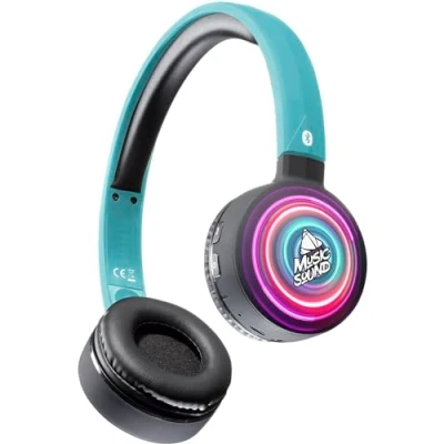 Image de Music Sound Casque Bluetooth Fantasy Supra auriculaire Bandeau Extensible Commandes sur Les Coussinets Autonomie 20h Recharge 2h Portée 10 MT. Fantaisie Anneaux