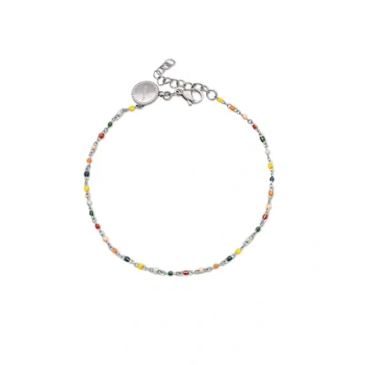 Image de SINGULARU Chevillère Dot Colors Enamel en Acier avec Motif émail Coloré Longueur 21 cm + 3,5 Bijoux pour Femme Diverses Finitions