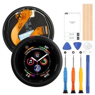 Image de Écran LCD pour Garmin Forerunner 245 Affichage GPS Running Watch Tactile Digitizer Assemblée avec Kit de réparation (Noir)