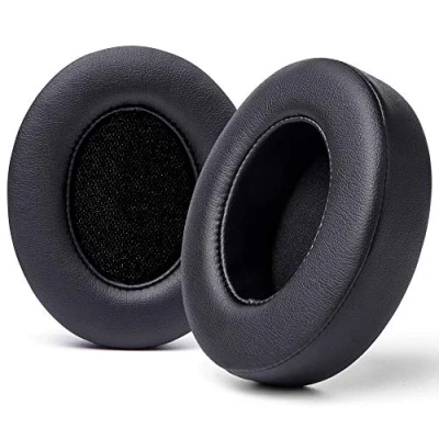 Image de WC Coussinets pour Beats Studio 2 &amp; 3 (B0501, B0500) avec et sans Fil par Wicked Cushions Ne Convient Pas à Solo Cuir PU Souple, Mousse améliorée adhésif Plus résistant Black