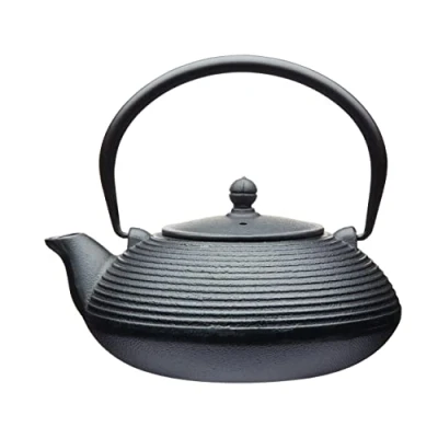 Image de La Cafetière Théière japonaise en fonte 900 ml avec panier infuseur, 5 tasses (noir)