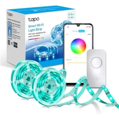 Image de Tapo Ruban LED Connecté WiFi RGB 10m (5m*2), Bande Chambre Multicolore, Haute luminosité et Durable, Contrôle via App, Commande vocale, Compatible avec Alexa Google Home, L900 10