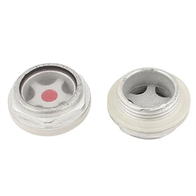 Image de sourcing map Niveau d&#039;Huile Compresseur d&#039;air Jauge Bouchon Voyant Indicateur Liquide Vue Verre Raccord en Alliage d᾿Aluminium à Filetage Mâle 24mm avec Joint Torique 2Pcs