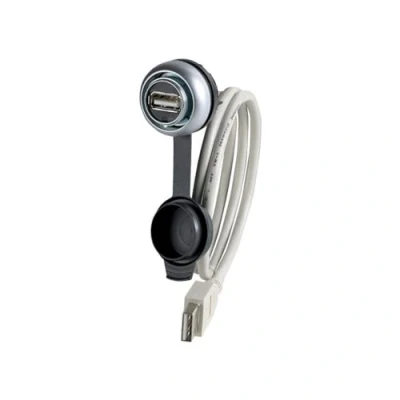 Image de Eaton 107412 M22 USB de sa konfektionierte Câble (0,6 m) avec sonde à hélice (prise 3.0, Type A, Front Element Titan, Noir, Argent, Blanc