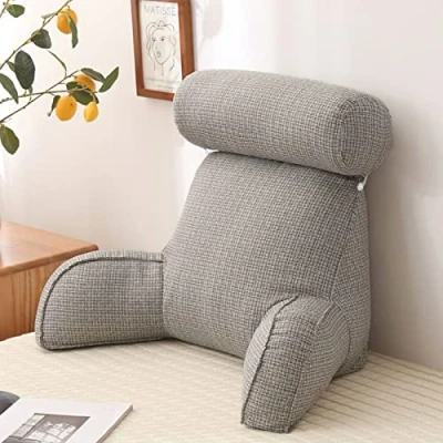 Image de FEAW Oreiller de Lecture,Coussin lit avec Accoudoirs,Coussin Cale pour Soutenir Le Dos,Parfait Soutien du Dos Lors la,pour Lit/Fauteuil/Canape
