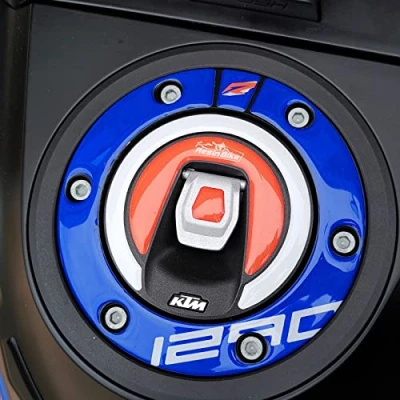 Image de Resin Bike Autocollant Moto Compatibles avec KTM 1290 Super Adventure R 2021. Protection Bouchon de Réservoir Contre Les Chocs et Éraflures. 3D Résinés