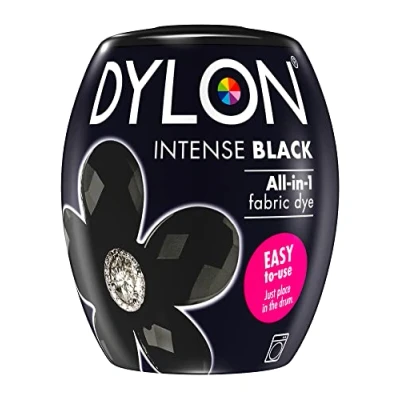 Image de DYLON All in 1 Fabric Dye 12 Intense Black, Machine à Laver Tissu Teint Tampon, pour des couleurs fraîches et intenses