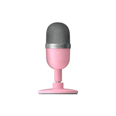 Image de Razer Seiren Mini Microphone à Condensateur USB pour Le Streaming (Compact avec Diagramme Polaire Supercardioïde, Support Inclinable, Amortisseur Intégré) Quartz