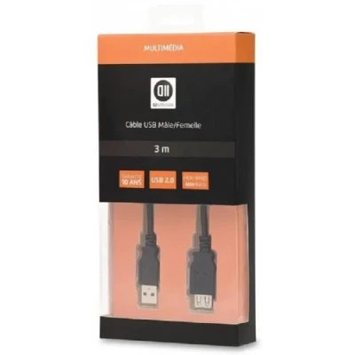 Image de D2 Diffusion D2RALUSB300 câble USB 2.0 3 m A Noir Neuf