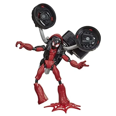 Image de Marvel Bend And Flex, Flex Rider Spider Man Action Figure Toy, 6 inch 2 In 1 Motorcycle For Kids Ages 4 Up