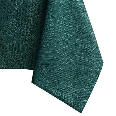 Image de AmeliaHome Nappe Effet Lotus déperlant Polyester Verte Gaia 110x180 cm