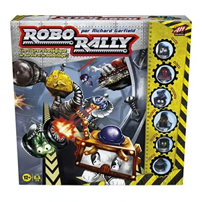 Image de Avalon Hill Hasbro Gaming Robo Rally, Jeu de stratégie réinventé par Richard Garfield, 2 à 6 Joueurs, dès 12 Ans Multicolore