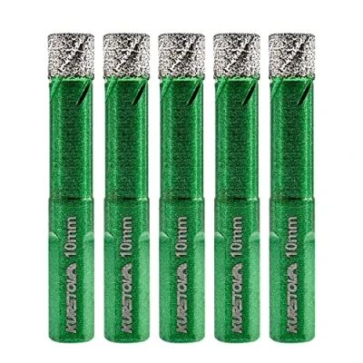 Image de Ensemble de forets diamantés Scie cloche à pointe diamant pour porcelaine, carrelage, céramique, marbre, granit, kit tige hexagonale fixés sur perceuses, nK3 (5pcs3/8&quot;)
