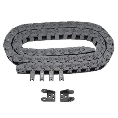 Image de Befenybay R18 Chaîne de traction flexible en plastique noir pour imprimante 3D et machines CNC 10 x 15 mm 1 m