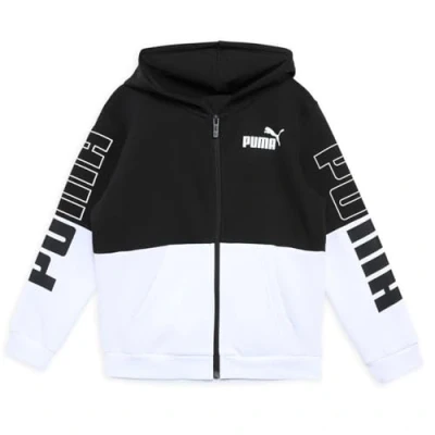Image de PUMA Sweat à Capuche zippé Power Colorblock FL B Sudation Garçon, Noir, 164