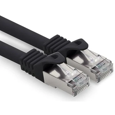 Image de freiwerk 1,5 m 1 câble réseau LAN Ethernet Cat.7 s FTP LSZH PIMF 10 Go RJ45 mâle Cat6a Noir