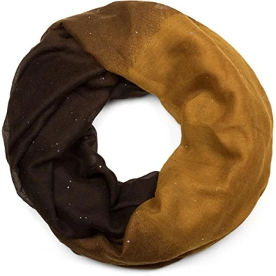 Image de styleBREAKER belle écharpe snood brillante avec un dégradé de couleur, à paillettes, écharpe, toile, pour femmes 01017033, couleur:Moutarde marron foncé