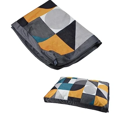 Image de Love Story, Housse de Coussin Rectangle Polyester Velours 100 x 70 cm Mix &amp; Match Geo Pop