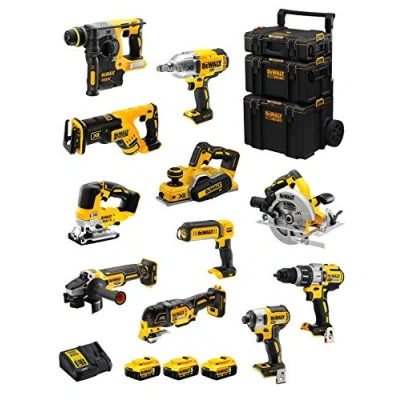 Image de DeWALT Kit DWK1103 (DCD996+DCH273+DCG405+DCF887+DCF899H+DCS334+DCS570+ DCS355+DCP580+DCS367+DCL050+ 3x5,0Ah +DCB115 +Caddy 3en1)