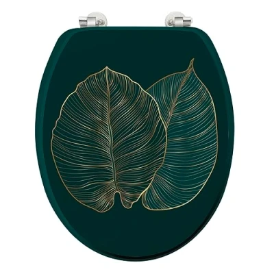 Image de douceur d&#039;intérieur ABATTANT WC CHARNIERES Metal, Jade, 37,5 x 46 CM
