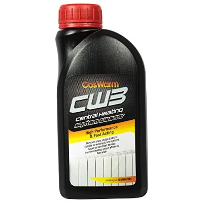 Image de Coswarm CW3 Nettoyant Pour Système De Chauffage Central détartrant desembouant, Solution Détartrage Chaudière Enlève Les Boues &amp; Le Tartre Traite Jusqu&#039;à 18 Radiateurs