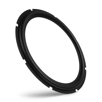 Image de 12 Pouces En Caoutchouc Perforé Haut parleur Bord Mousse Subwoofer Surround Pièces De Rechange pour Réparation ou DIY (Noir)