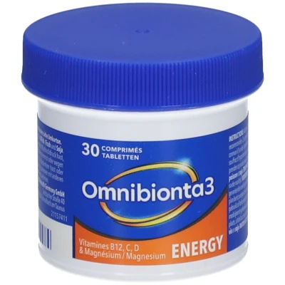 Image de Omnibionta®3 Énergie Comprimés multivitaminés avec vitamines B12, C et magnésium 1 mois