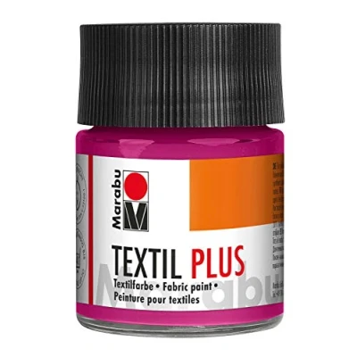 Image de Marabu 17150005005 Peinture en tissu entièrement couvrante, lavable jusqu&#039;à 40 degréC, 50 ml, Framboise version allemande