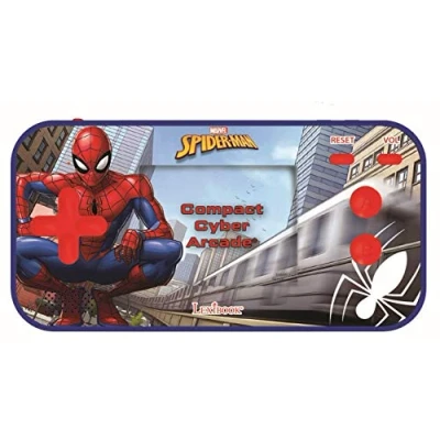 Image de Lexibook Marvel Spider Man Console Portable Compact Cyber Arcade, 150 Jeux, écran LCD, à Piles, Bleu, JL2367SP