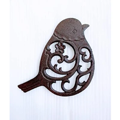 Image de IDELLIA Dessous DE Plat Oiseau en Fonte AJOURÉE 19 x cm