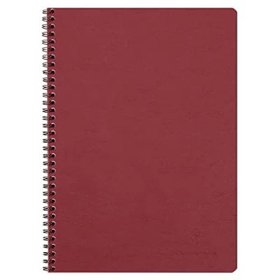Image de Clairefontaine 781420C Collection Age Bag Un Cahier à Spirale Rouge A4 21x29,7 cm 100 Pages Petits Carreaux Papier Blanc 90 g Couverture Carte Lustrée Grain Cuir