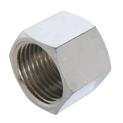 Image de SOMATHERM FOR YOU, Manchon laiton nickelé double femelle 15/21 pour raccordements plomberie, compatible avec tous raccords laiton, étanchéité sur filet ou joint plat